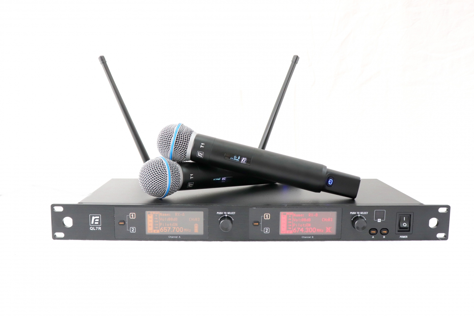RFIntell QL7R/T1-A 651,800-683,400 МГц 2-канальная радиосистема с 2-мя ручными микрофонами в Республике Алтай
